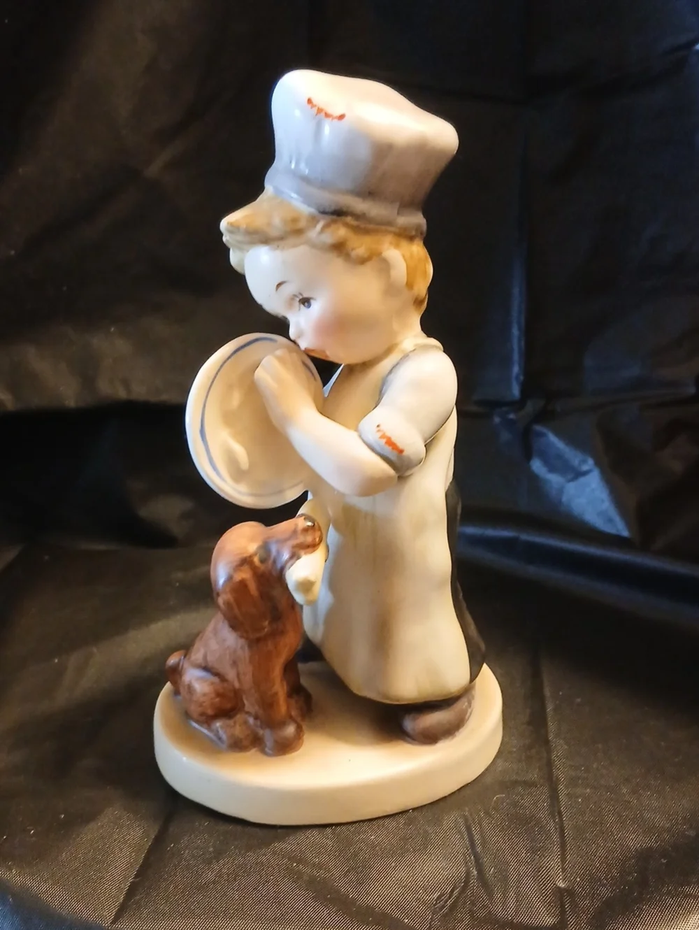 Napco Porcelain Boy with Dog Figurine - 